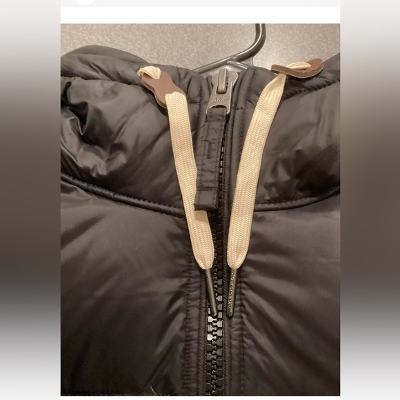 Down Coat Men's M Abercrombie And Fitch Ultra Puffer Hooded Black Green Interior - Picture 11 of 16